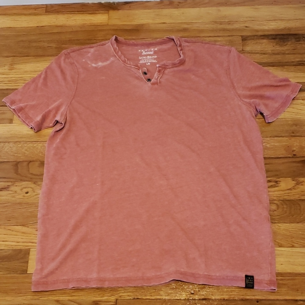 BRAND NEWLucky Brand Venice Burnout Two-Button Tee
